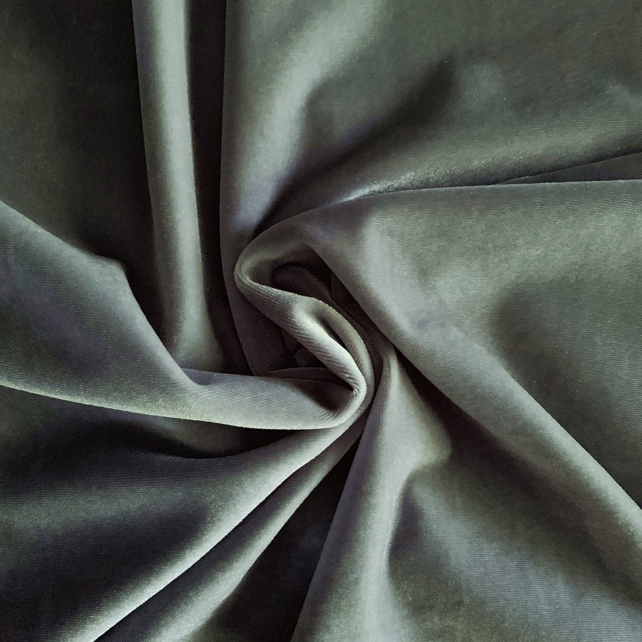 Gray Velvet Fabric by the Yard