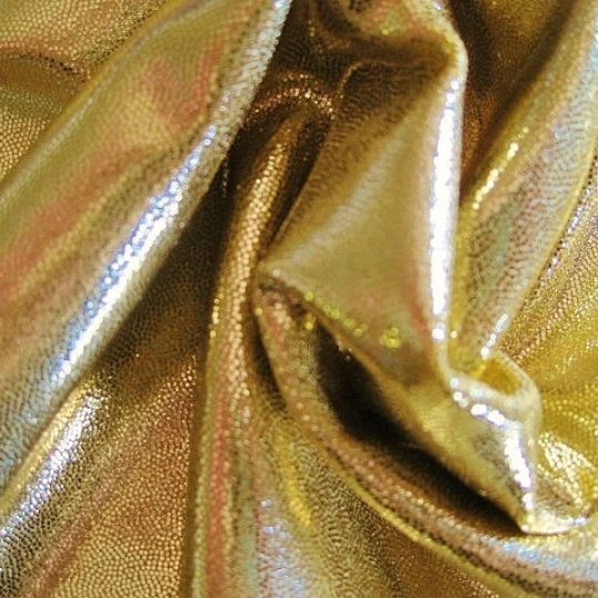 Gold Shiny Lycra Fabric Swatch