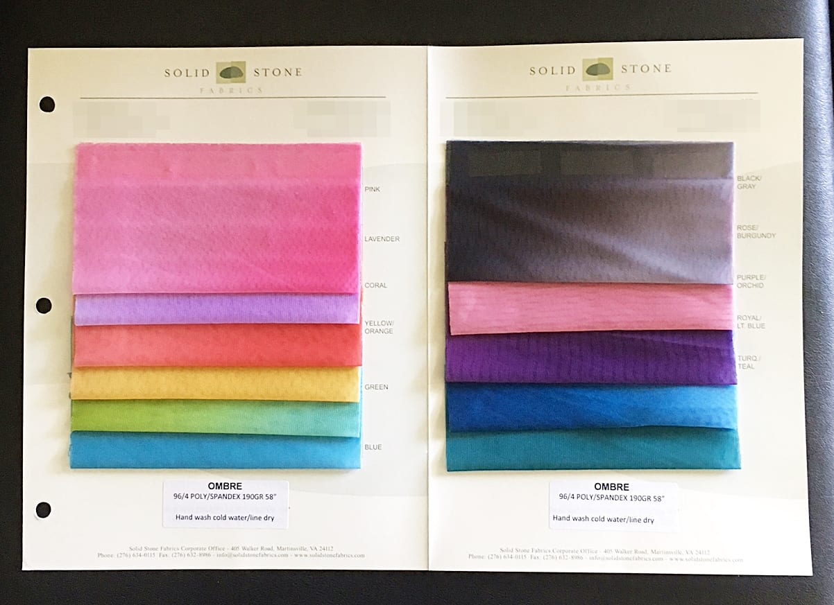 Ombre Mesh Fabric Swatches - SOLID STONE FABRICS, INC.