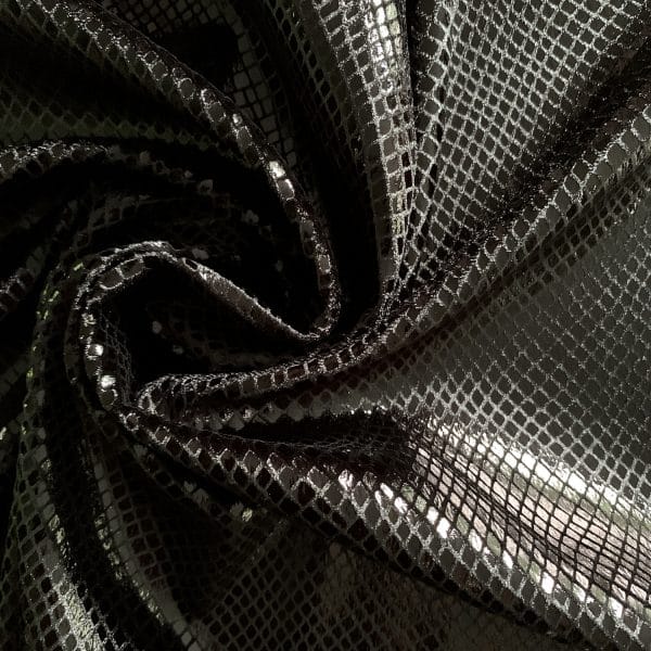 Shiny stretch velvet with structur black