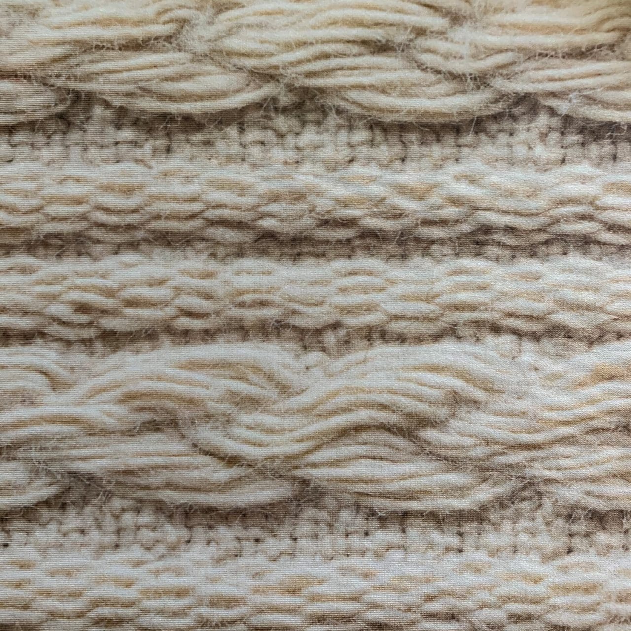 Cable Knit Fabric  Knit Fabric with Rows & 4-Way Stretch