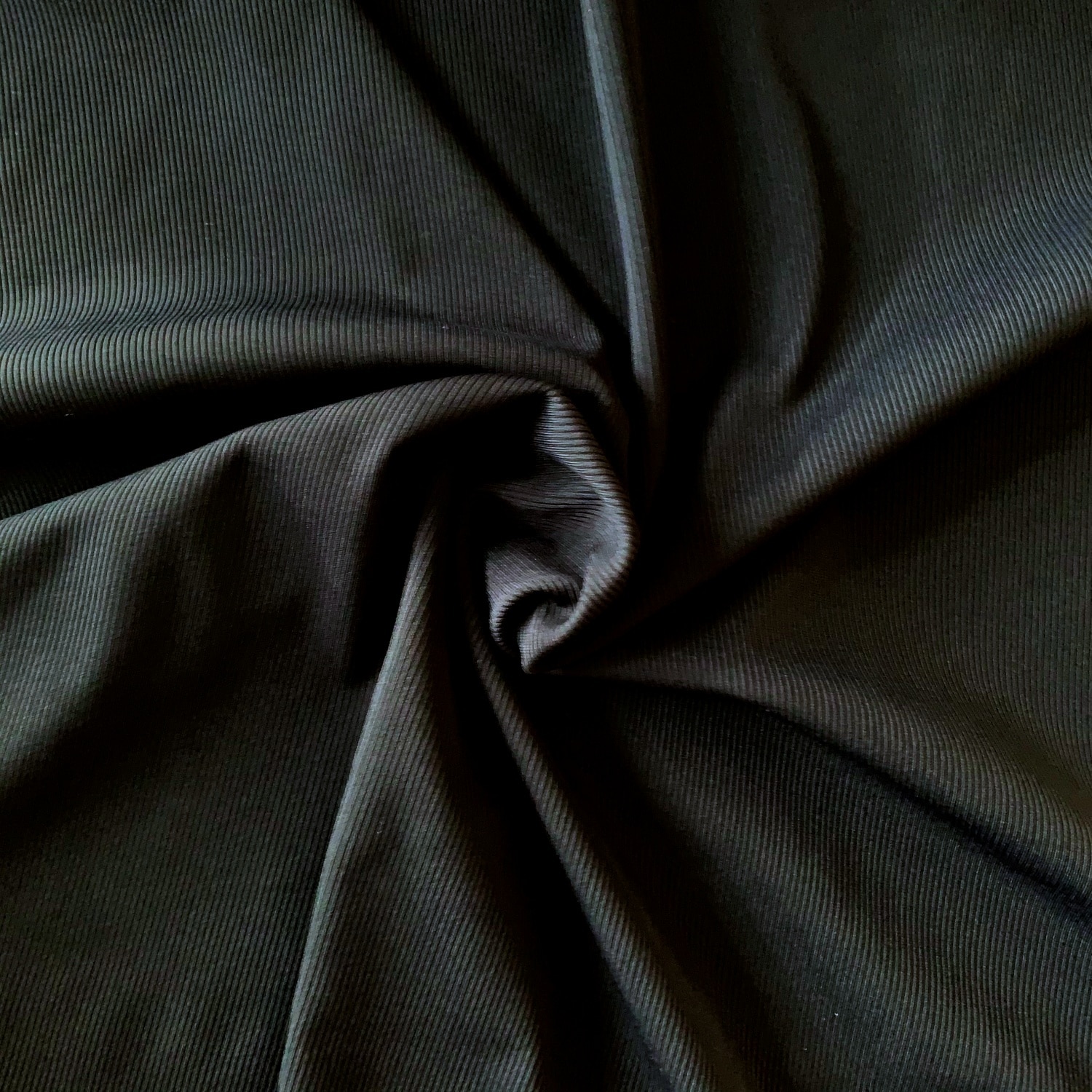 Jersey Lomellina Bristol - Ribbed Jersey Fabric - Nero (Black)