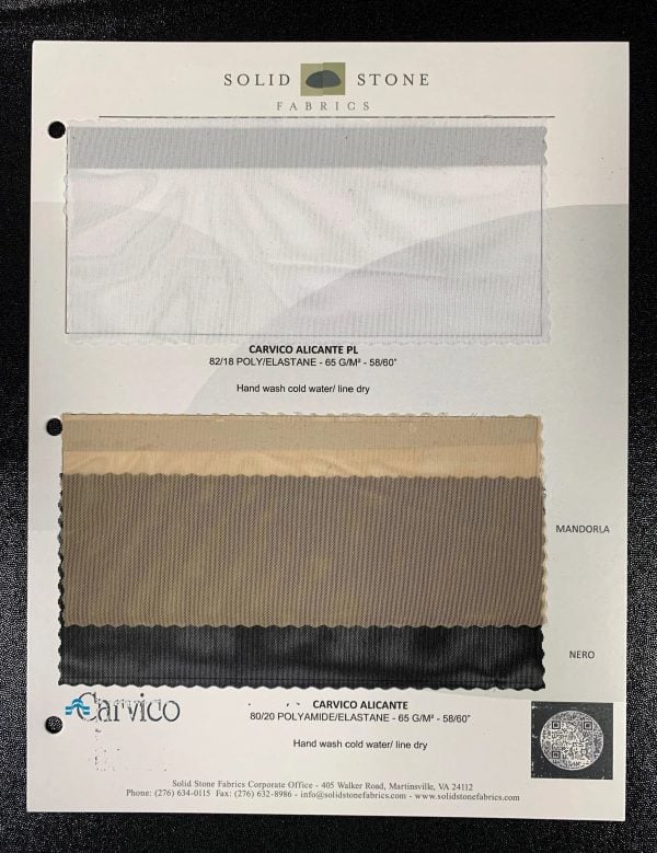 Carvico Alicante Color Card