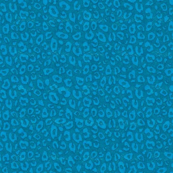 Blue Leopard Pattern Print