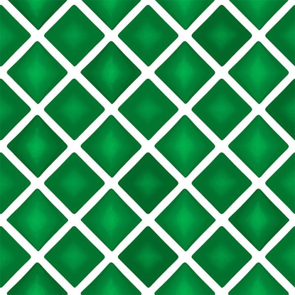Green Christmas Lattice 4-inch Diamonds Print