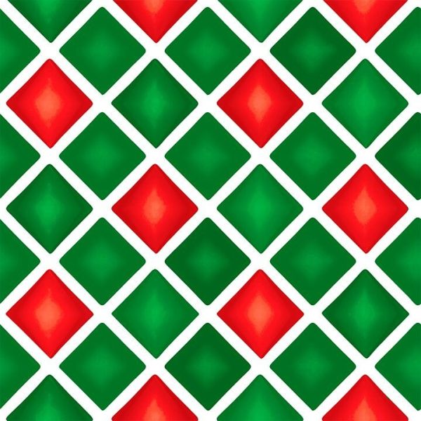 Christmas Lattice 4-inch Diamonds Print