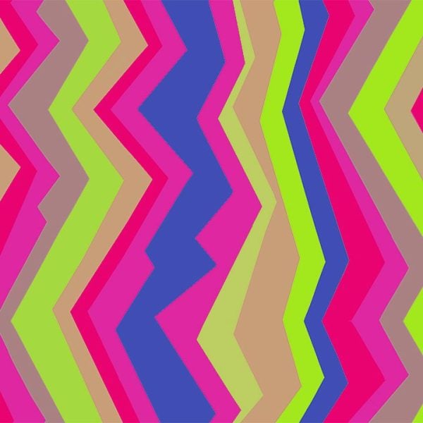 Neon Electric Zig Zag Streak Print