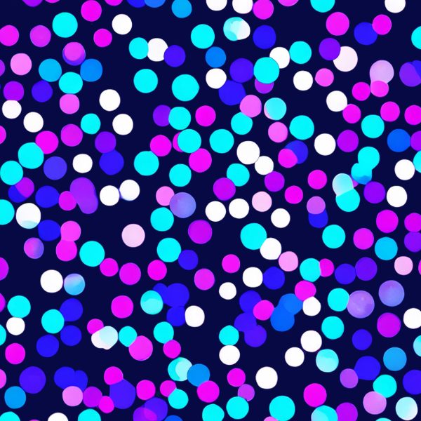 Navy Dots Print