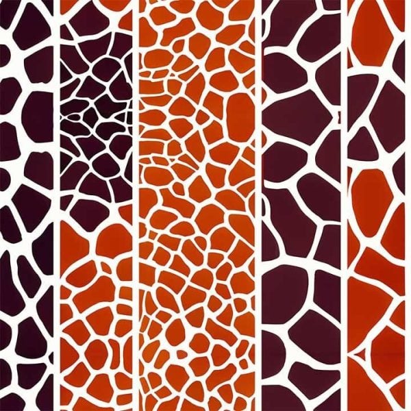 Giraffe Skin Pattern Collage Print