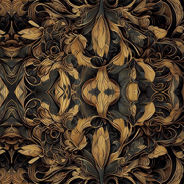 Nouveau Gold Print