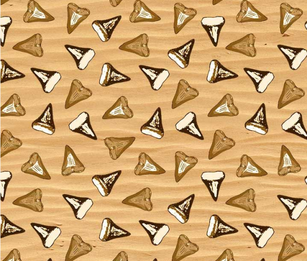 Shark Tooth Sand Pattern Print